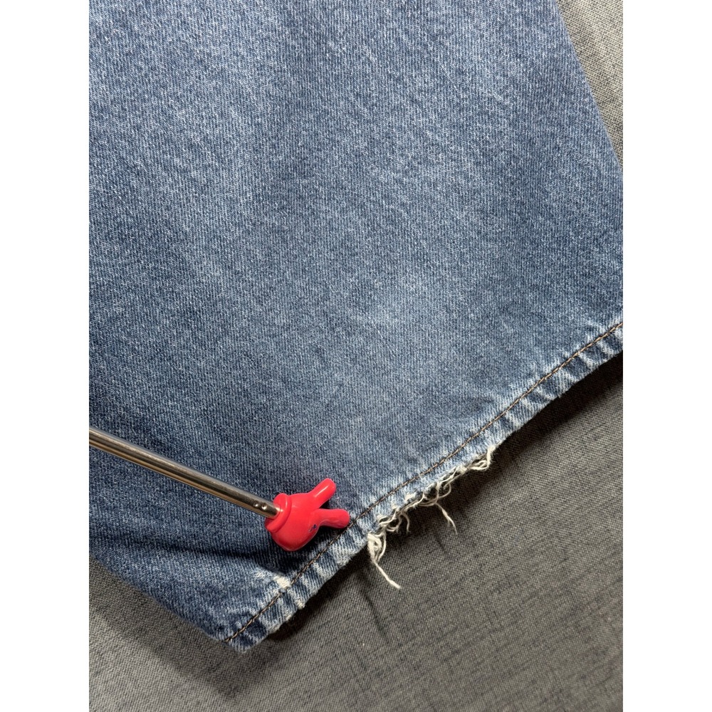 Empyre Loose Fit Blue Denim Skate Jeans Mens 34 Graphic Embroidered - Picture 10 of 11